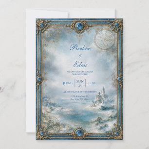 Invitation Mariage au Château Bleu givré