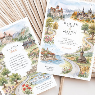 Invitation Mariage au château de Bran et au château de Peles 