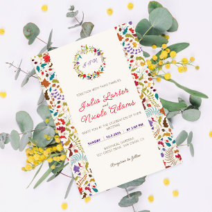Invitation Mariage au Jardin de Fleurs Exotiques de Wild Rose