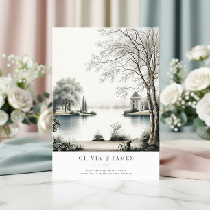 Invitation Mariage au Jardin Secret du Château Français