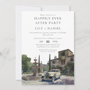 Invitation Mariage au Manoir de l'Argent Ancien Pour Toujours