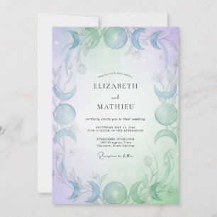 Invitation Mariage au Periwinkle Menthe Eucalyptus Céleste