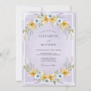 Invitation Mariage au Pré de Lavande Ensoleillé