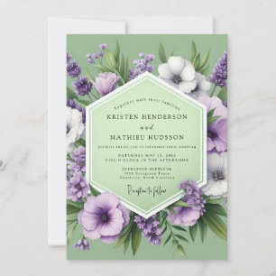 Invitation Mariage au Pré de Lilas Sage