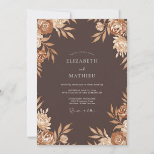 Invitation Mariage au Ranunculus Champagne au Chocolat et à l