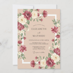 Invitation Mariage au Ranunculus Champagne Bourgogne et Eucal