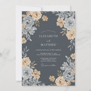 Invitation Mariage au Ranunculus Charbon de Champagne et Euca