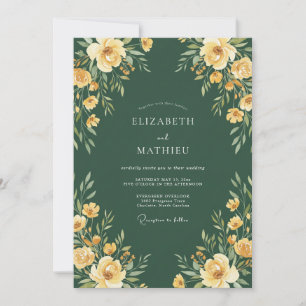 Invitation Mariage au Ranunculus Doré de la Forêt d'Eucalyptu