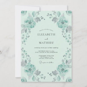 Invitation Mariage au Ranunculus Eucalyptus Menthe
