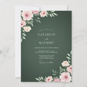 Invitation Mariage au Ranunculus Mauve Eucalyptus de la Forêt
