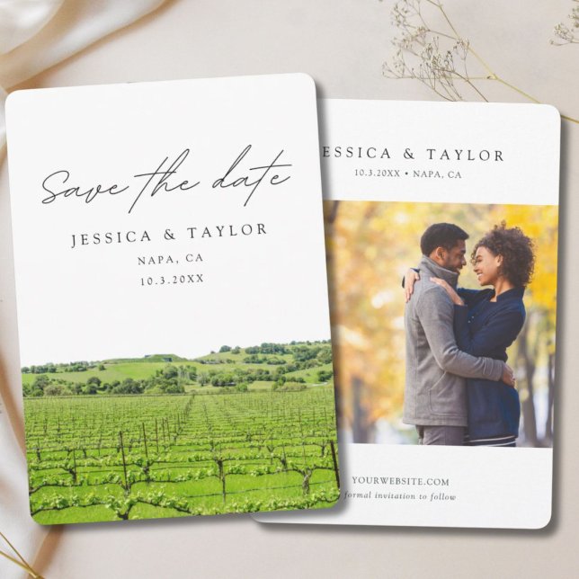 Invitation Mariage au Vignoble Napa Save the Date (Napa Save the Date WInery Wedding Invitation
)