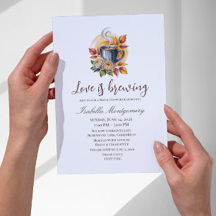 Invitation Mariage Automnal autour du Café