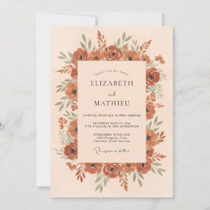 Invitation Mariage Automnal Bio Terracotta