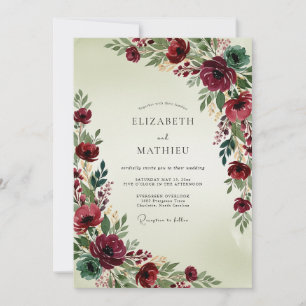 Invitation Mariage Automnal Bourguignon Royal
