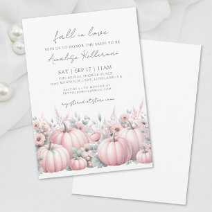 Invitation Mariage automnal Citrouille Rose