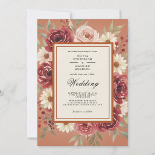 Invitation Mariage Automnal Ethéré en Bourgogne