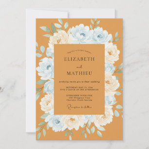 Invitation Mariage Automnal Orange Brûlé Intensa