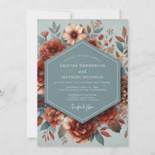 Invitation Mariage Automnal Paprika Ardoise