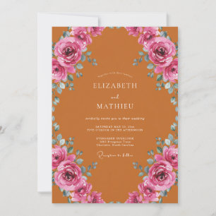 Invitation Mariage Automnal Radieux à la Cannelle