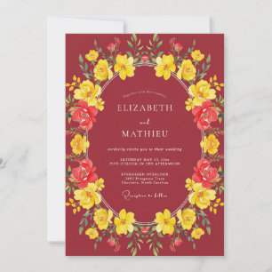 Invitation Mariage Automnal Sangria Époustouflant