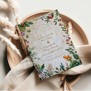 Invitation Mariage aux Baies Botaniques Colorées
