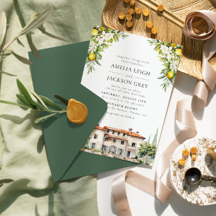 Invitation Mariage aux Citrons et Olives de Villa Italienne