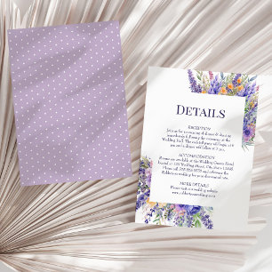 Invitation Mariage aux détails de fleurs sauvages aquarelle l
