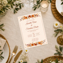 Mariage aux feuilles d'automne rustique
