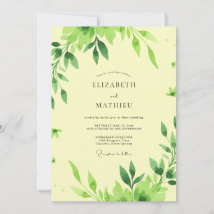 Invitation Mariage aux Feuilles de Citron