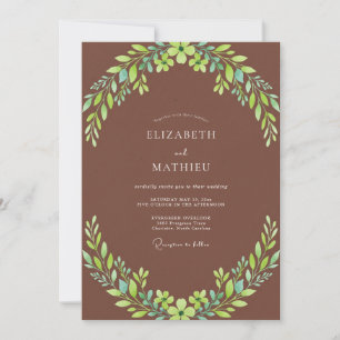 Invitation Mariage aux Feuilles de Terre