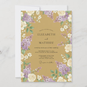 Invitation Mariage aux Fleurs de Lilas