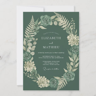 Invitation Mariage aux Fougères de Mousse Profonde