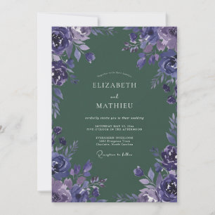 Invitation Mariage aux Pétales de la Forêt d'Améthyste