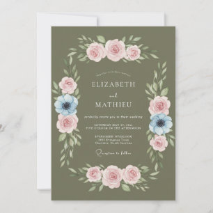 Invitation Mariage aux Pétales de Pâtes d'Olive