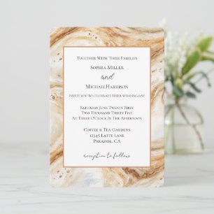 Invitation Mariage aux Tourbillons de Latte de Citrouille