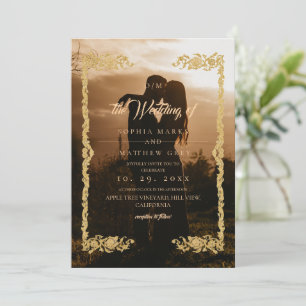 Invitation Mariage avec superposition de photo classique