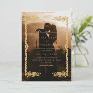 Invitation Mariage avec superposition de photo classique