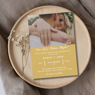 Invitation Mariage Aviation Romantique L'Amour Prend Son Esso