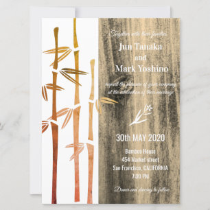 Invitation mariage bambou