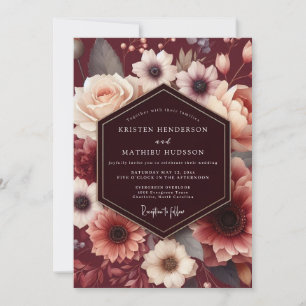 Invitation Mariage Baroque au Teint de Grenat