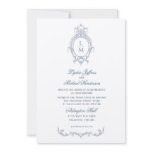 Mariage baroque Ornat Bleu Français