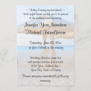 Invitation Mariage Beach Cabana