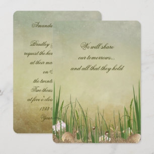 Invitation Mariage Beach Seashells