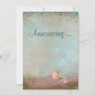 Invitation Mariage Beach Seashells