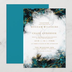 Invitation Mariage Belle Géode de cristal Apatite