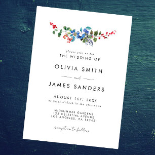 Invitation Mariage Berry minimal