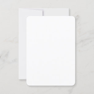 Invitation Mariage blanc clair de 3,5 po x 5 po arrondi