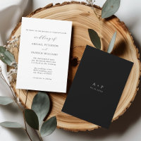 Mariage blanc et noir classique minimal