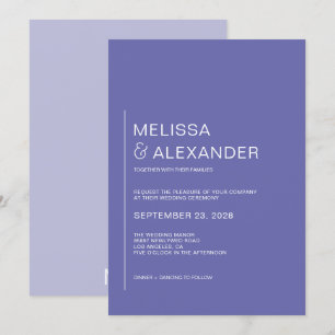 Invitation Mariage blanc minimal chic