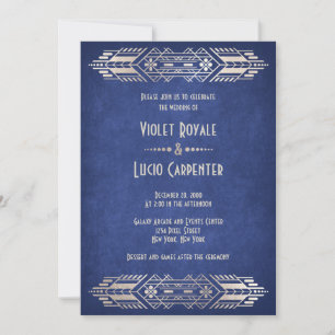 Invitation Mariage bleu Geek de jeu vidéo
